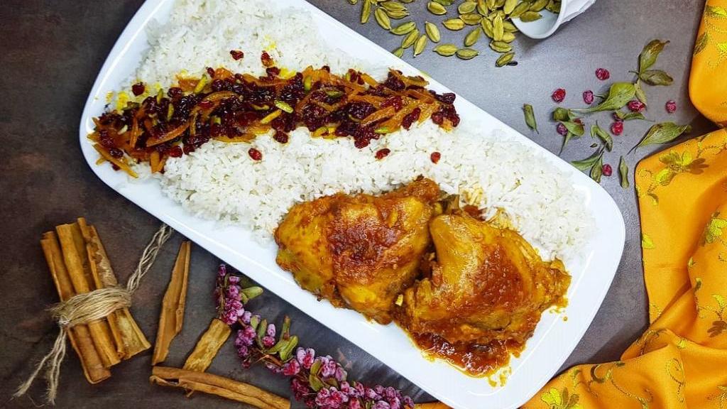 Zereshk Polo(Barberry with rice and chicken)